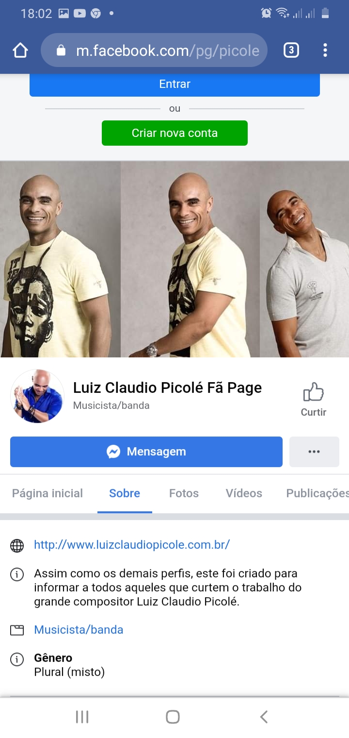 Fã Page Luiz Claudio Picolé